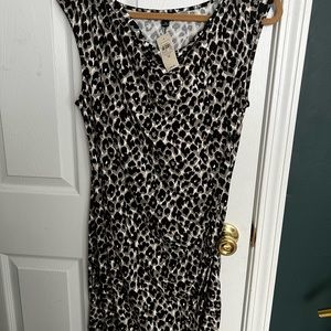 NWT Ann Taylor Animal Print Sleeveless Sheath Dress SZ M